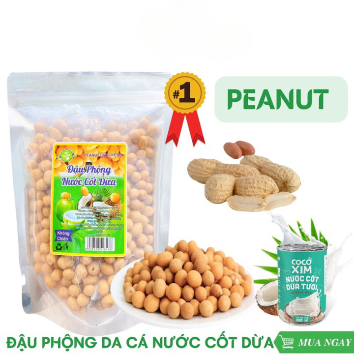 Đậu Phộng Da Cá Nước Cốt Dừa Food Store, Đậu Phộng Da Cá Thơm Ngon Béo Ngậy