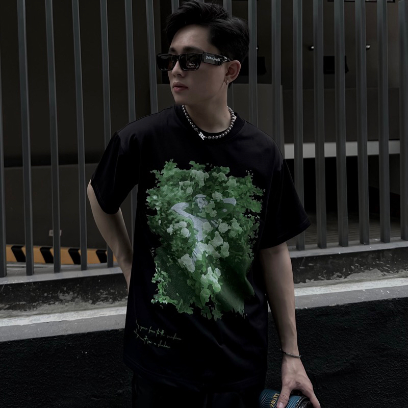 Áo thun local brand cổ tròn Uncle M cotton 100% nam nữ Unisex in lụa trame - Hope tee