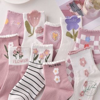 Combo 5 đôi tất nữ cute chất dày dặn, thoáng mát hàng loại đẹp