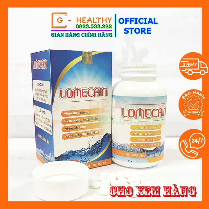 Nhiệt Miệng Bạch Mai Lomecain Lọ 500 Viên - Hàng Nội Bộ