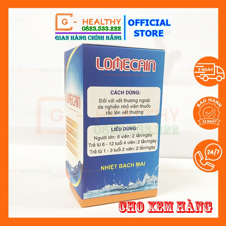 Nhiệt Miệng Bạch Mai Lomecain Lọ 500 Viên - Hàng Nội Bộ