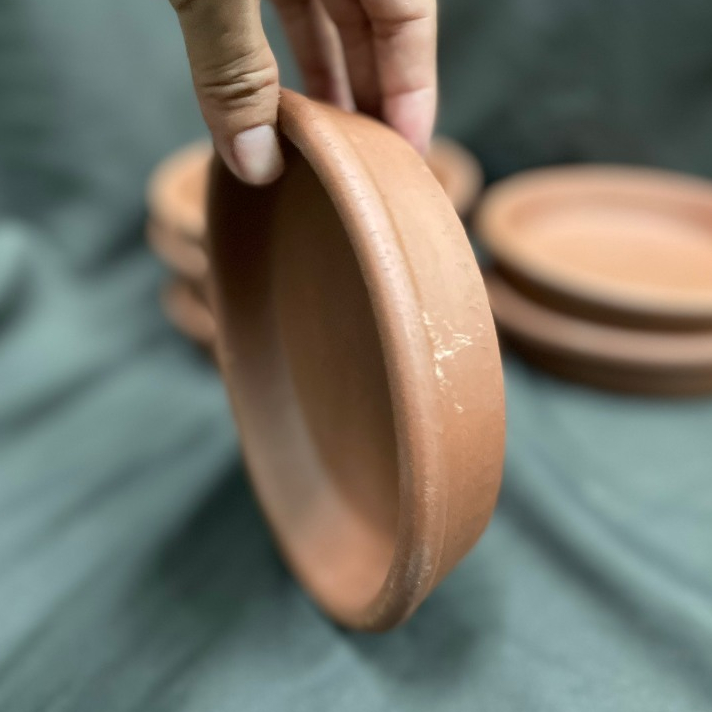 DĨA ĐẤT NUNG LÓT CHẬU SIZE MIỆNG 14CM