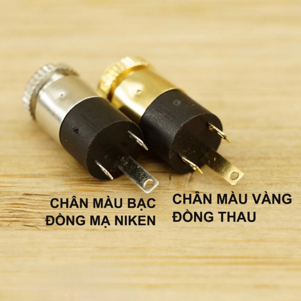 Jack cái 3.5mm 2 màu Vàng, Bạc chất lượng