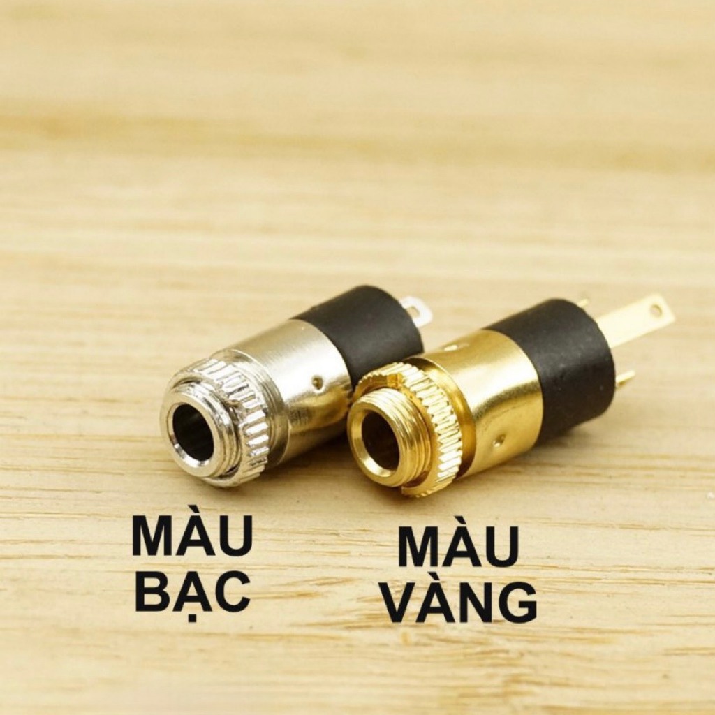 Jack cái 3.5mm 2 màu Vàng, Bạc chất lượng