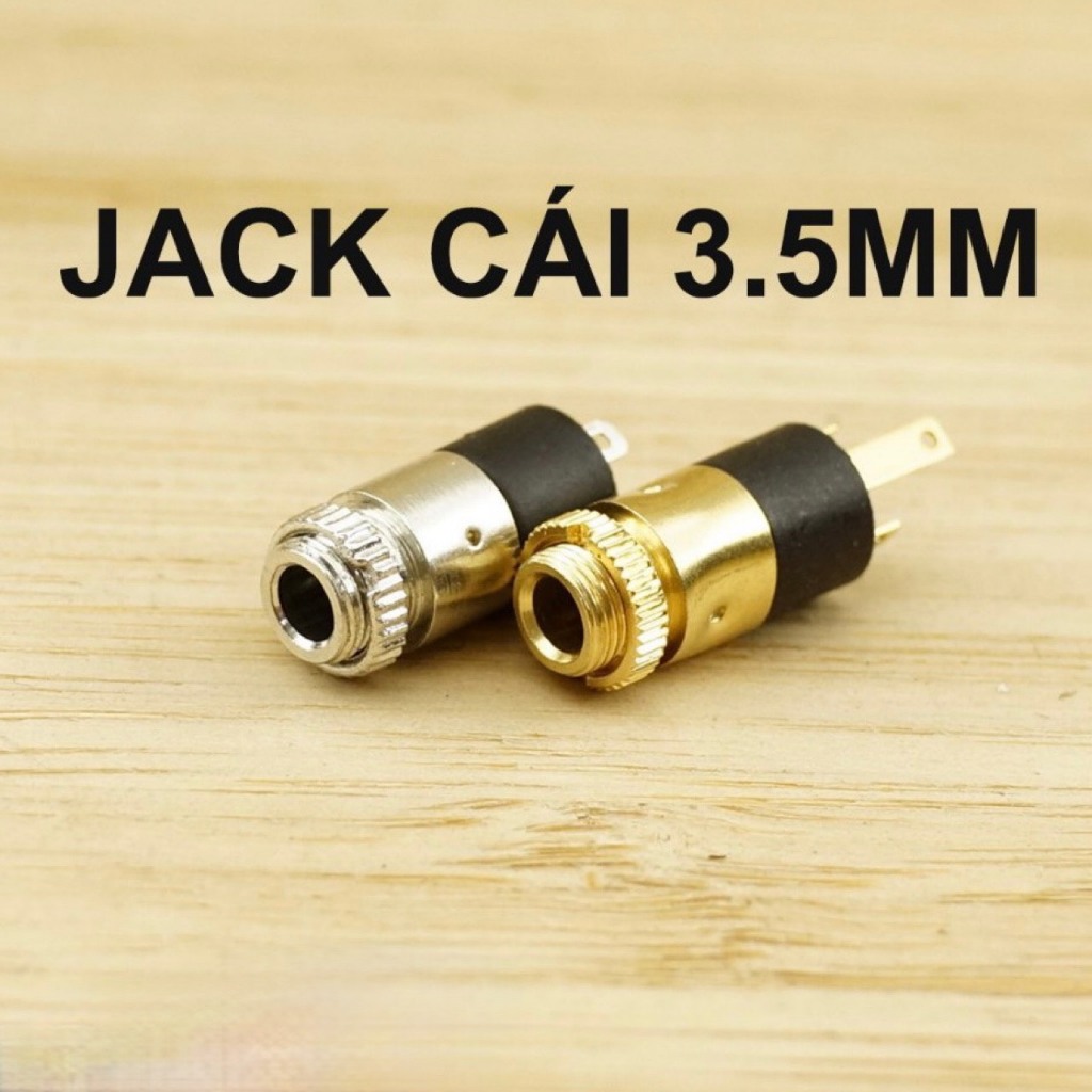 Jack cái 3.5mm 2 màu Vàng, Bạc chất lượng