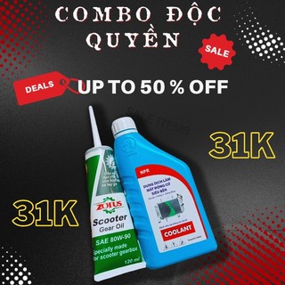 Combo Honda ALONGTOOL dung dịch làm mát động cơ xe tay ga, dầu nhớt láp Zotus hộp số các dòng xe ga, xe số