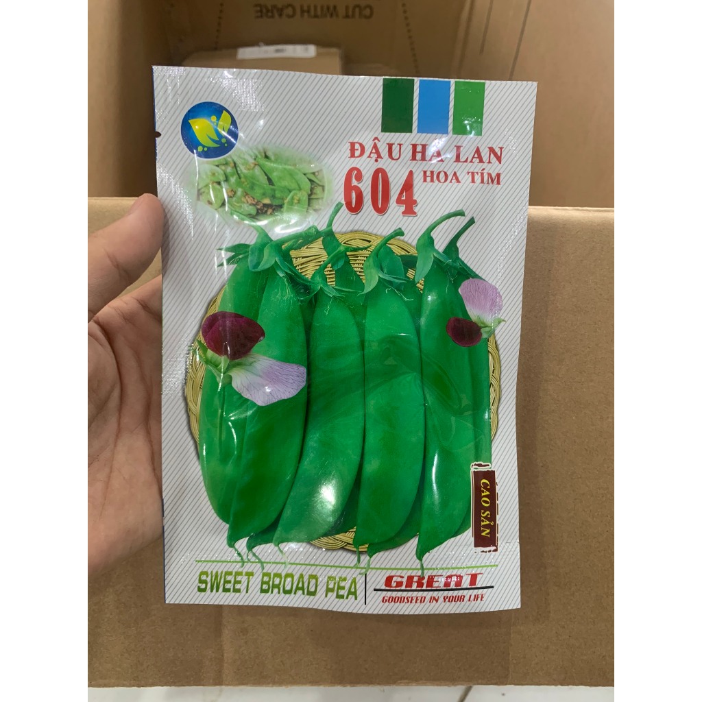 Hạt giống Đậu hà lan ăn quả hàng chính hãng công ty đóng gói