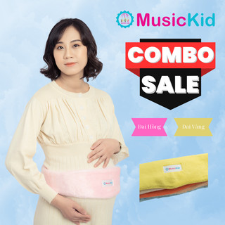 [COMBO] - 2 Tai nghe bà bầu cao cấp chính hãng MusicKid | Đai hồng và Đai Vàng