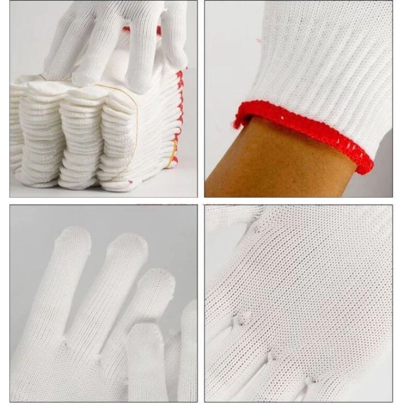 10 Đôi Găng Tay Sợi Polyester 50gam -  GĂNG TAY BẢO HỘ LOẠI 1 BỀN DAI ,GĂNG TAY LAO ĐỘNG