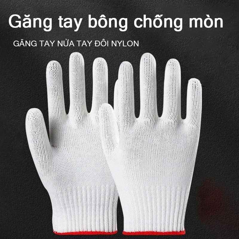 10 Đôi Găng Tay Sợi Polyester 50gam -  GĂNG TAY BẢO HỘ LOẠI 1 BỀN DAI ,GĂNG TAY LAO ĐỘNG