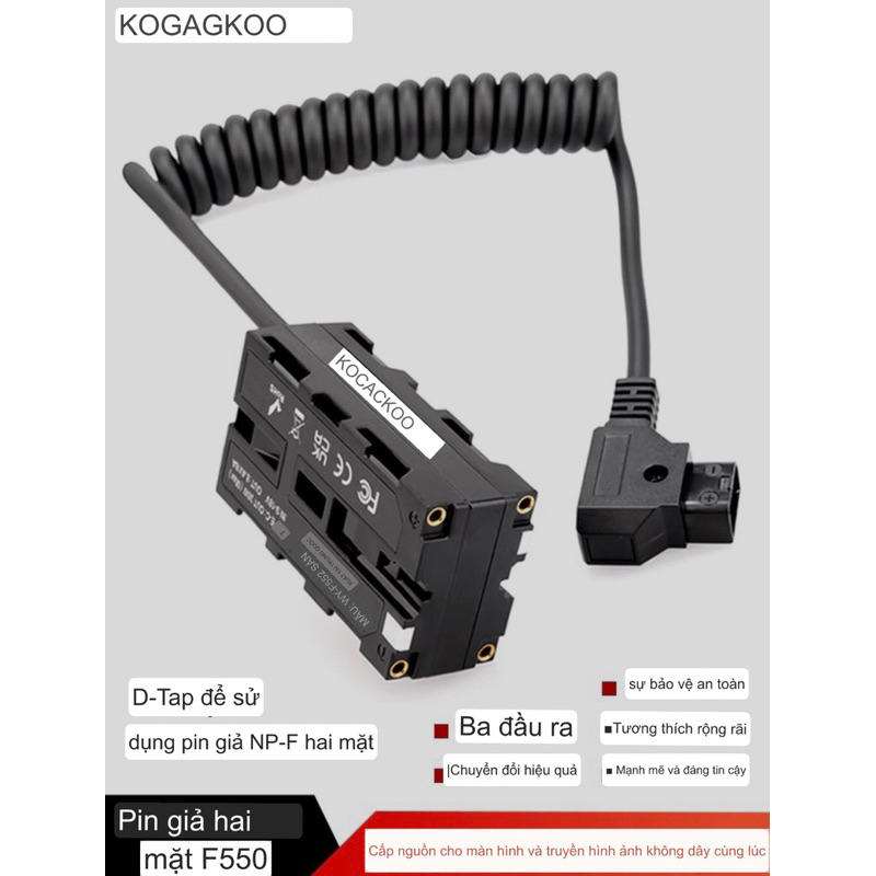 Dummy DTAP to NP- F550/ F970/ F750 có thể sử dụng hai mặt Truyền hình ảnh và kết nối với màn hình không dây