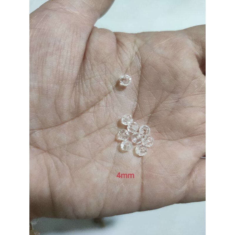 10/25/50gam hạt nhựa bánh cam màu trắng size 4mm/6mm/8mm