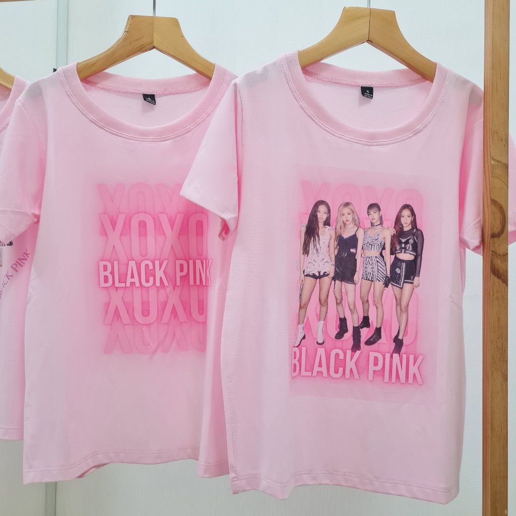 Áo thun nhóm nhạc nữ BlackPink, Áo thun hồng Black Pink siêu ngầu, có size từ 10kg - 60kg
