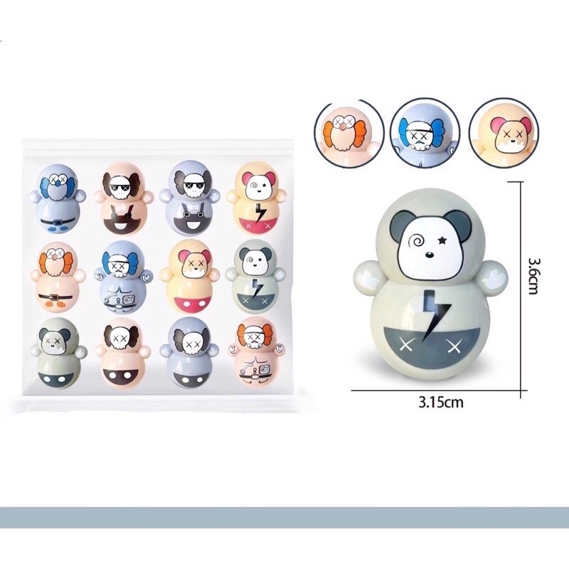 Lật Đật mini Hình Squid Game Và Doaremon Dễ Thương Siêu Đáng Yêu Đồ Chơi Cho Bé.