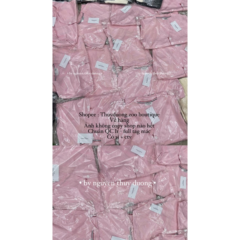 Áo cardigan len THOME màu hồng hot / Full tag mác kèm ảnh shop tự mặc