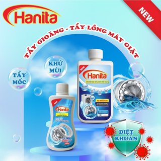 (Tặng chổi cọ) Combo Tẩy Lồng và Tẩy Gioăng máy giặt Hanita