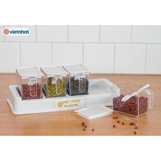 Bộ 4 hộp đựng gia vị việt nhật