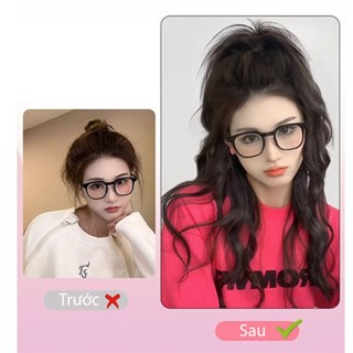 Tóc giả đuôi ngựa xoăn gợn sóng thác nước dài 30cm - tóc giả kẹp ngoạm xoăn cho nữ trẻ trung năng động