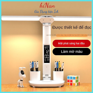 Đèn học để bàn chống cận thị 3 ánh sáng tích điện cảm ứng đa năng hinan đèn led học điều chỉnh mức độ sáng chống mỏi mắt