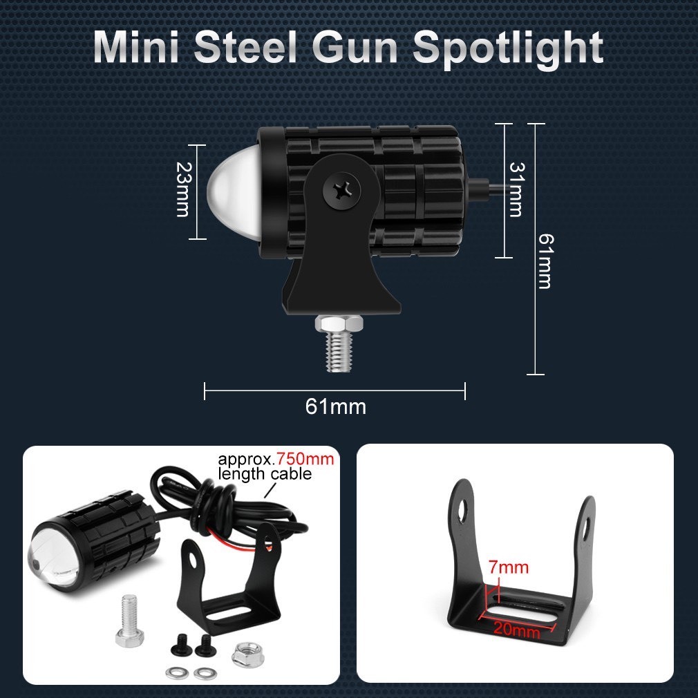 Bóng Trợ Sáng Bi Cầu Mini 2 Chế Gắn C Độ Màu 20who Xe Máy Ô tô Chống Nước Chính Hãng Bảo Hành 12 Tháng