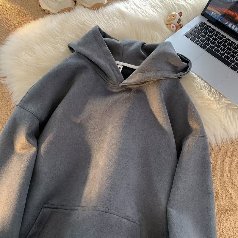 Áo Hoodie Zip Nỉ Bông Mũ 2 Lớp Unisex Form Rộng -- Áo Hoodie Mùa Đông