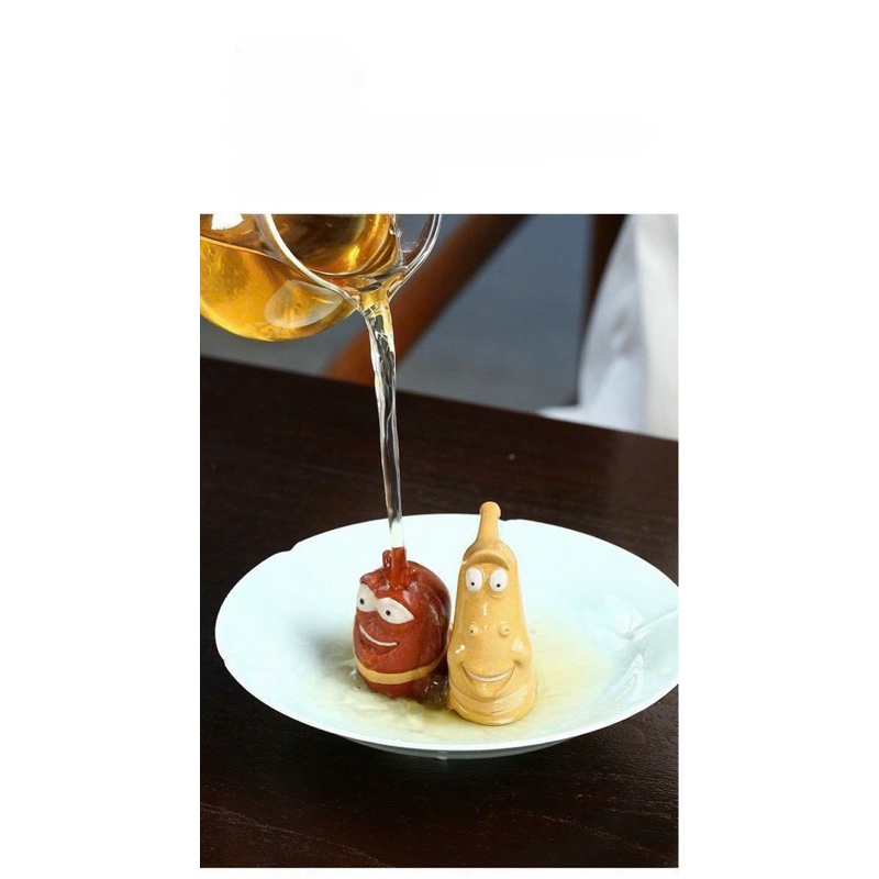 Sâu Larva bằng gốm - Pet bàn trà