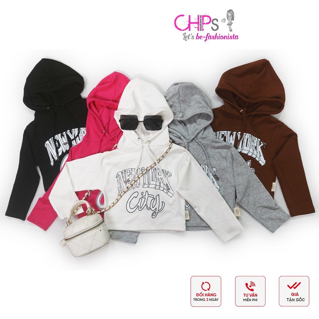 Áo Hoodie Dáng Croptop In Họa Tiết Phong Cách Cho Bé Gái