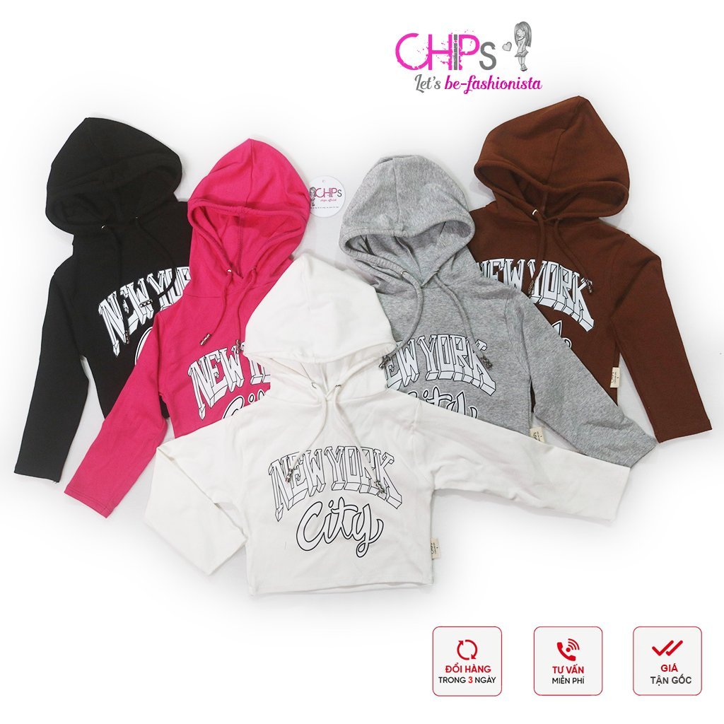 Áo Hoodie Dáng Croptop In Họa Tiết Phong Cách Cho Bé Gái