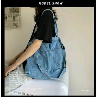 Túi đeo 2 kiểu, chất jeans: JEANS