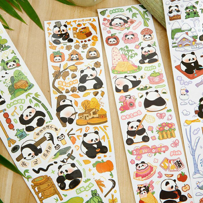 Dải sticker hình dán gấu trúc / panda dễ thương 350mm