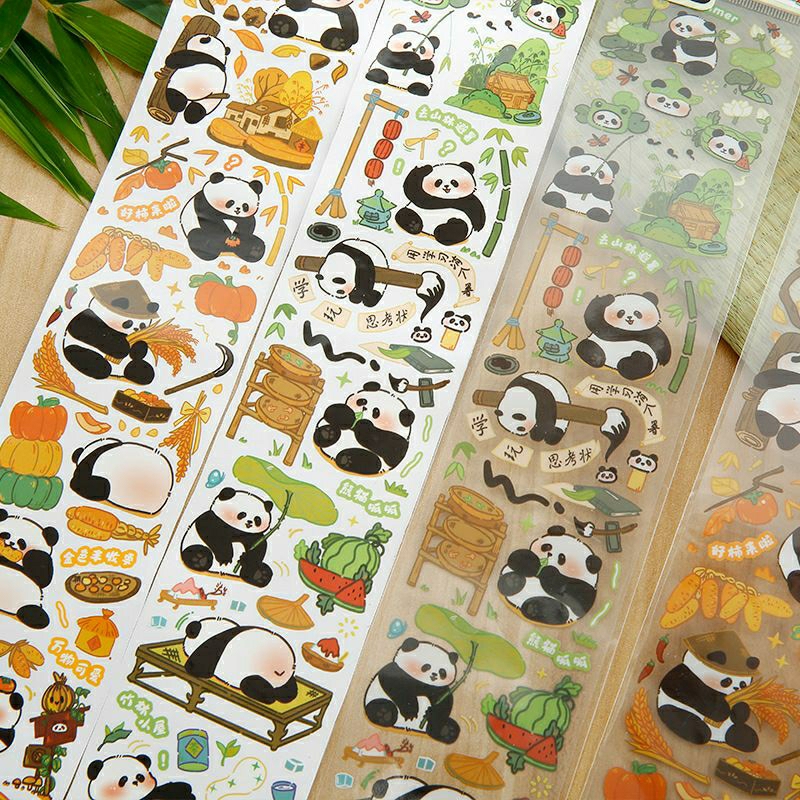 Dải sticker hình dán gấu trúc / panda dễ thương 350mm
