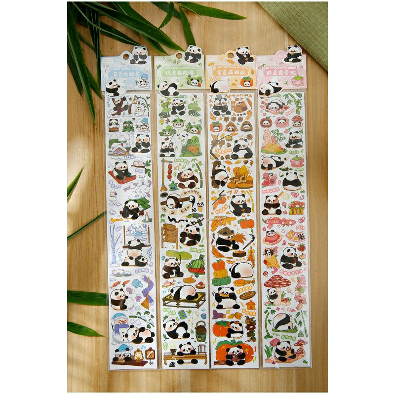 Dải sticker hình dán gấu trúc / panda dễ thương 350mm