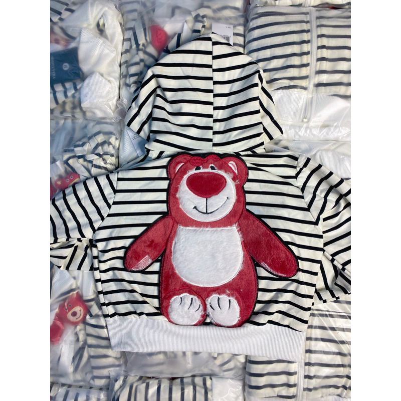 Áo khoác gấu dâu cho bé gái