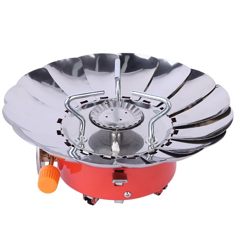 Bếp Ga Mini Camping Chống Gió, Gấp Gọn Tiện Dùng Cho Giã Ngoại Du Lịch.