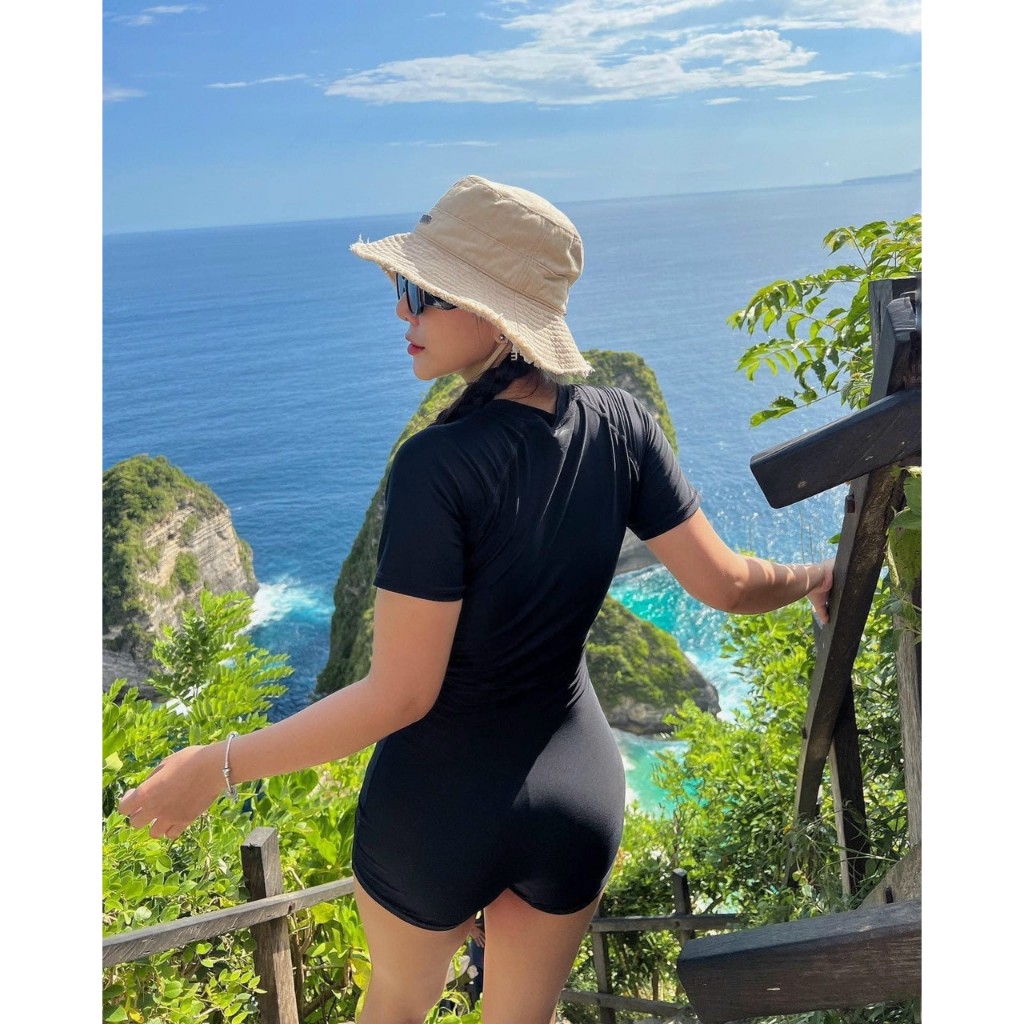 Bikini đồ bơi đi biển 1 mảnh khoá kéo form short kín đáo VAKOMA TT85