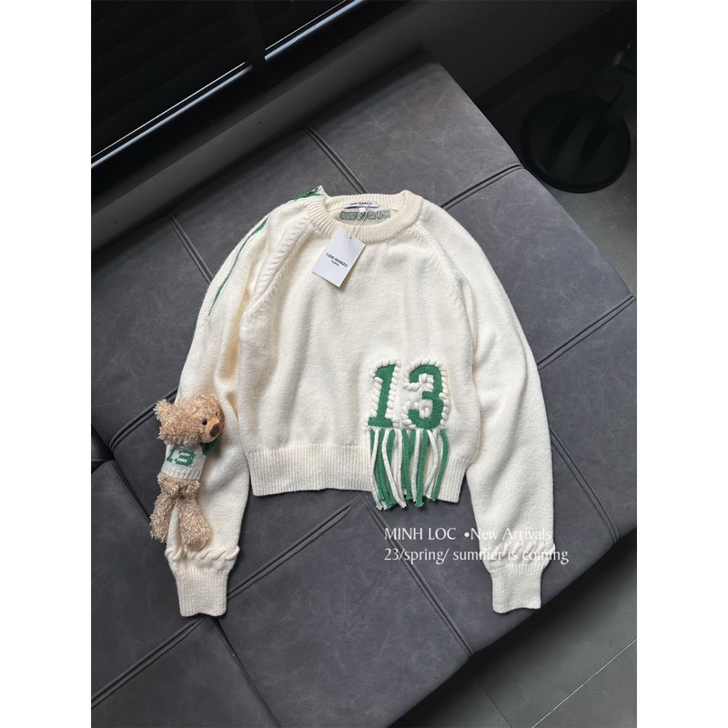 Áo Len 13De Marzo Khoá Vai Kèm Gấu