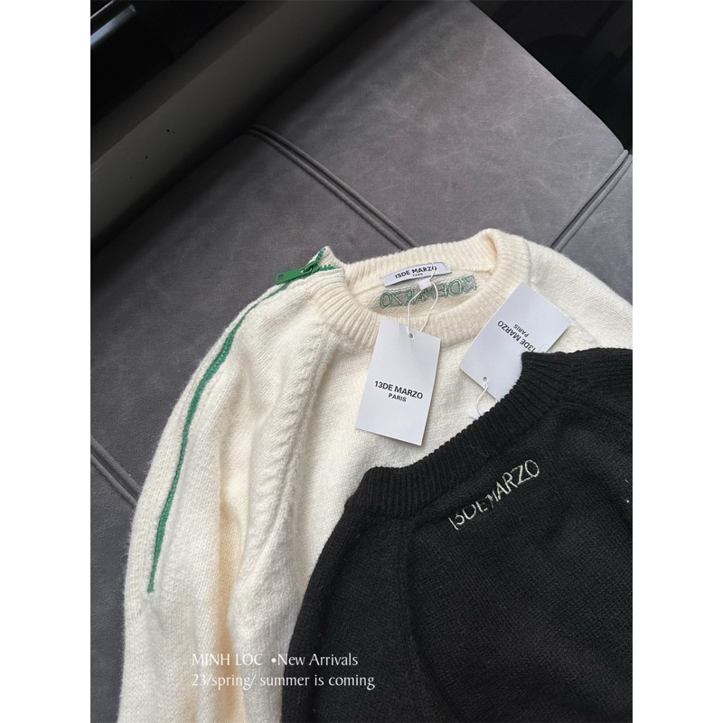 Áo Len 13De Marzo Khoá Vai Kèm Gấu