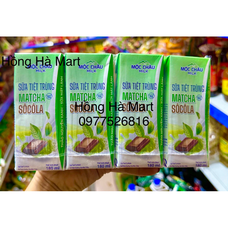 Thùng Sữa Mộc Châu MATCHA-SOCOLA 180ml