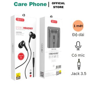  Tai nghe có dây Byz s519 nhét tai chân tròn chất lượng tốt chống ồn giá rẻ - CarePhone 