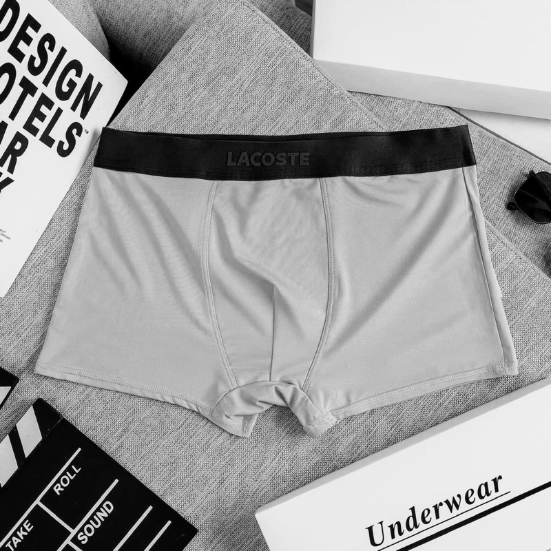 Quần Lót Nam BOXER Hộp 5 Sịp Đùi Nam Trơn Vải Thun Lạnh Thông Hơi Co Dãn 4 Chiều - Quần xì nam Thun Lạnh Mềm Mịn