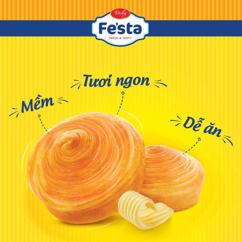 Bánh mì hoa cúc ngàn lớp Festa Richy túi 110g