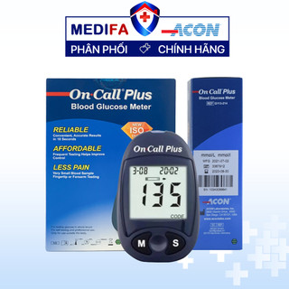 Máy Đo Đường Huyết On-Call Plus Acon Biotech Mỹ Gồm Bút Chích Máu Và 10 Kim Chích Máu Chính Hãng