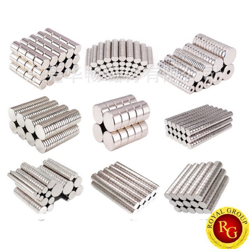 Nam châm đất hiếm. Nam châm trắng nhiều kích thước khác nhau