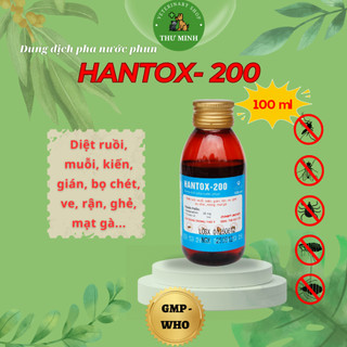 Dung dịch pha nước phun HANTOX-200 phòng và trị ruồi, muỗi, kiến, gián, ve, ghẻ...chai 100 ml