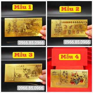 [Lì xì tết 2024] Tiền Lì Xì Tết Con Rồng Plastic Mạc Vàng Macao năm Giáp Thìn