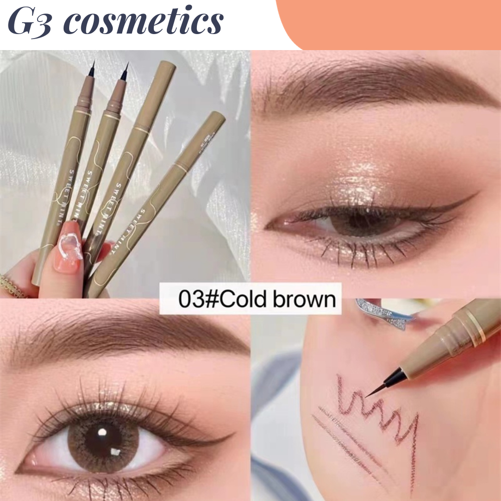 Bút kẻ mắt nước SWEET MINT đầu mảnh siêu mượt bền màu lâu trôi make up cực dễ dàng