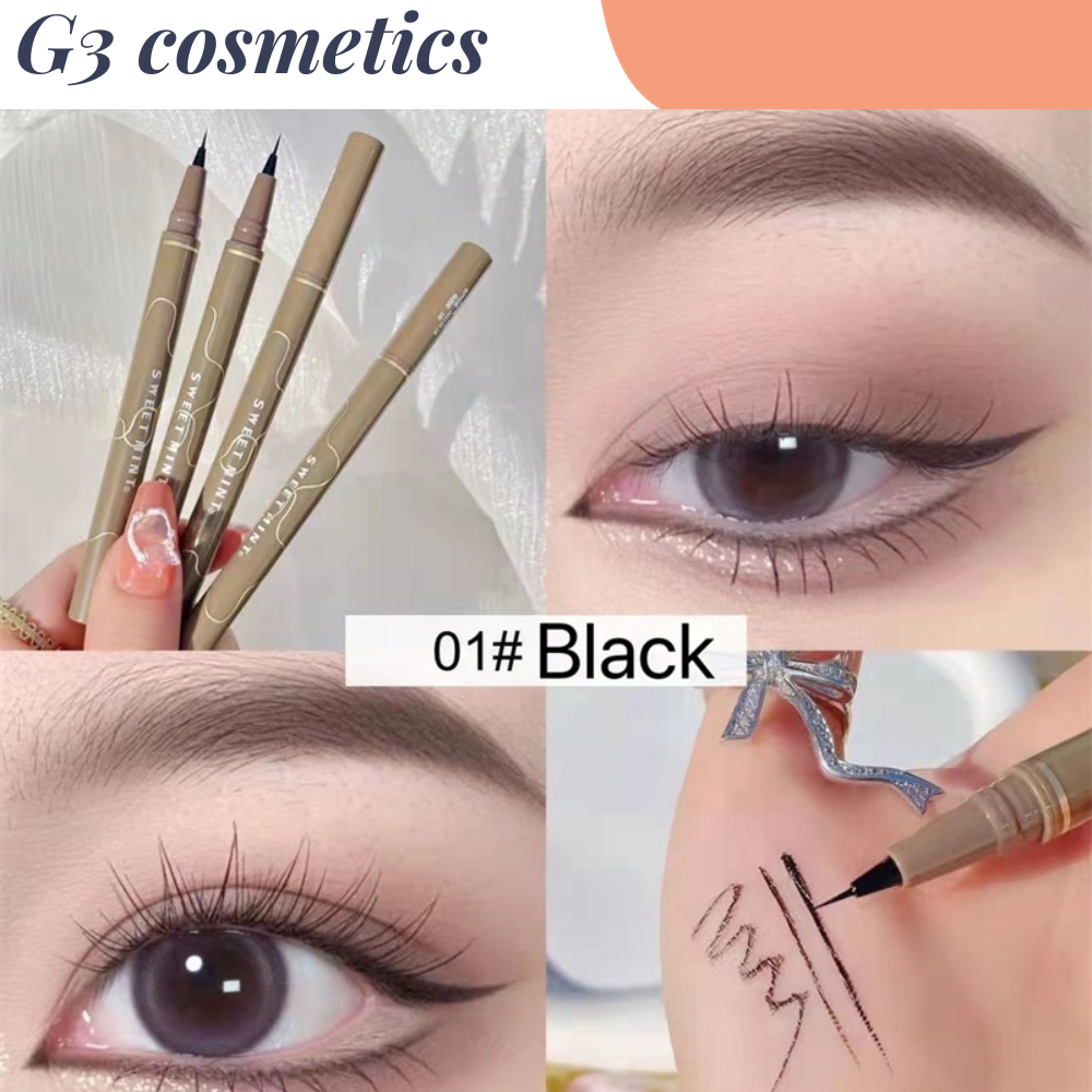 Bút kẻ mắt nước SWEET MINT đầu mảnh siêu mượt bền màu lâu trôi make up cực dễ dàng