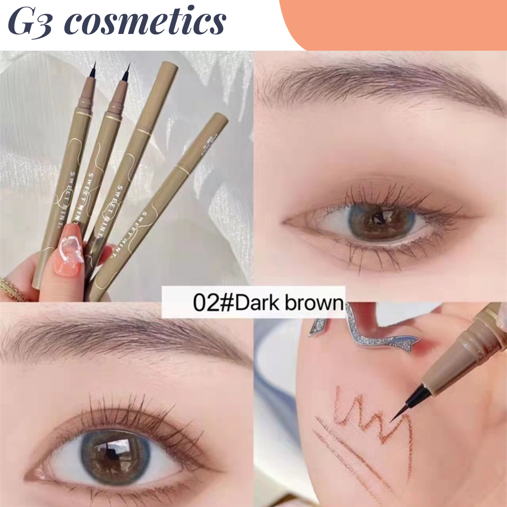 Bút kẻ mắt nước SWEET MINT đầu mảnh siêu mượt bền màu lâu trôi make up cực dễ dàng