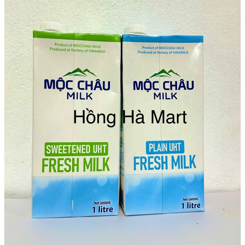 1 Lít Sữa Tươi Mộc Châu Có Đường -Không Đường