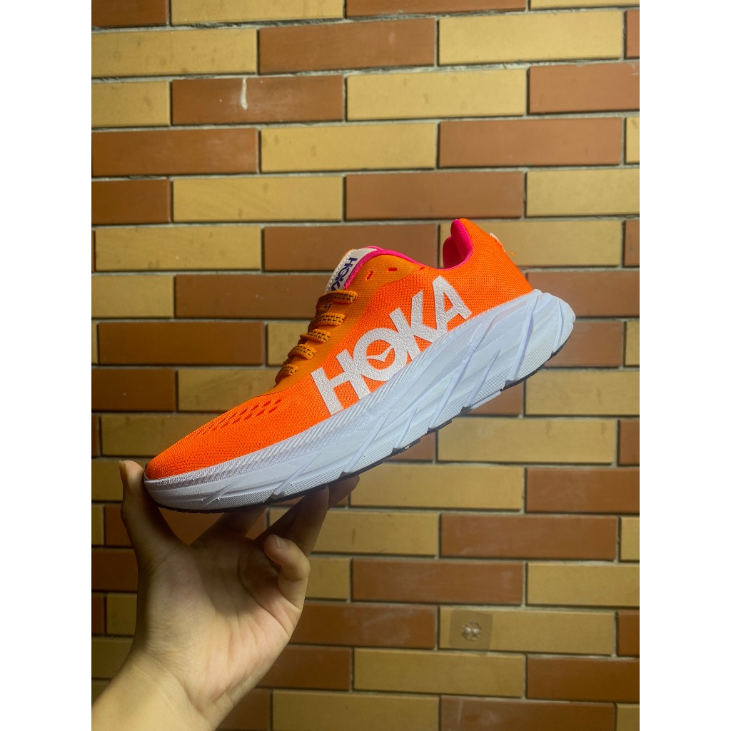 GIÀY CHẬY BỘ HOKA cam cháy- running shoes đậm  Giay Tập Gym